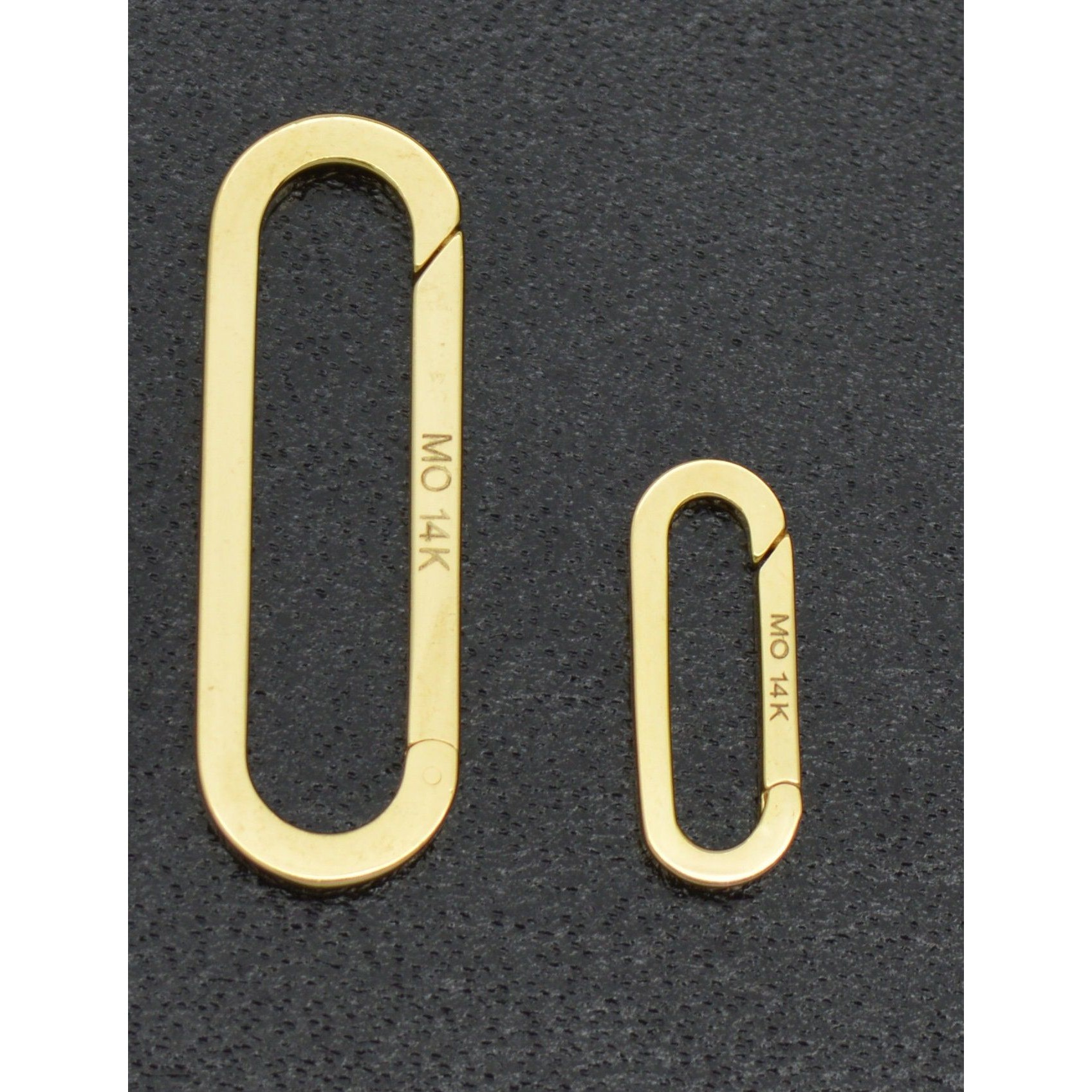 Real 14k Solid Yellow Gold Connector Paperclip Clips Lock Sizes S L 576$